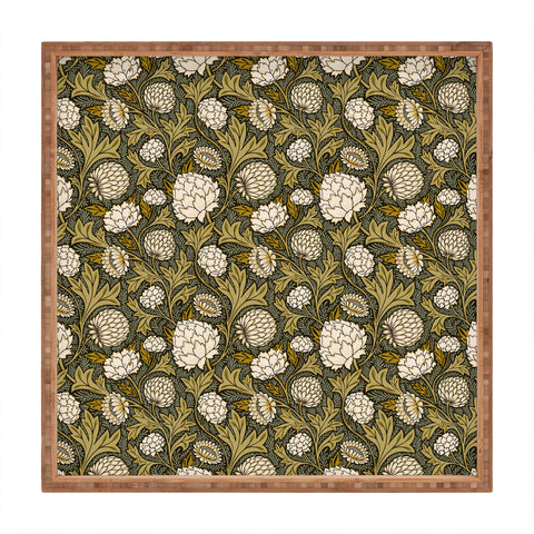 Avenie Countryside Garden Floral Square Tray