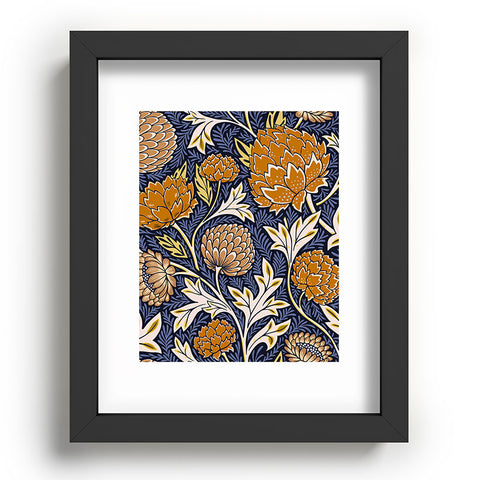 Avenie Countryside Garden Floral V Recessed Framing Rectangle