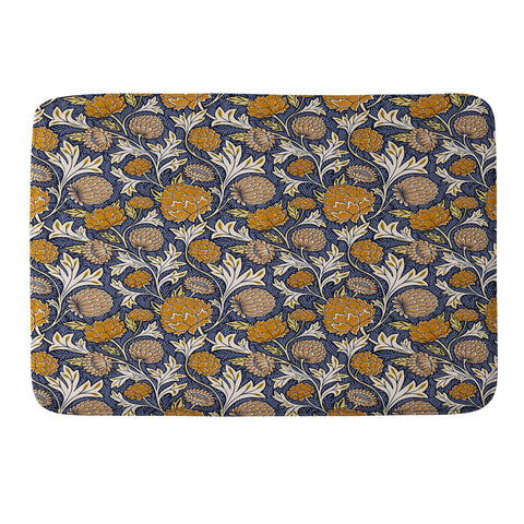 Avenie Countryside Garden Floral V Memory Foam Bath Mat