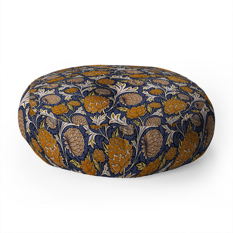 Avenie Countryside Garden Floral V Floor Pillow Round