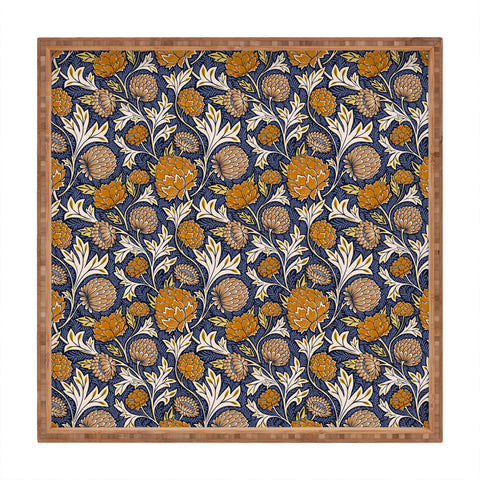 Avenie Countryside Garden Floral V Square Tray