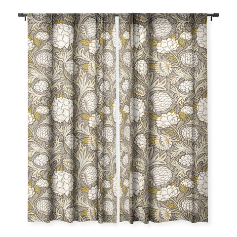 Avenie Countryside Garden Floral VI Sheer Non Repeat
