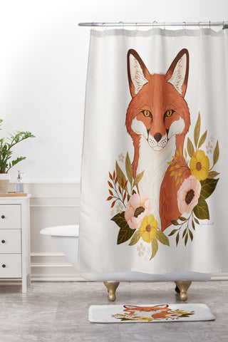 Avenie Countryside Garden Fox Shower Curtain And Mat