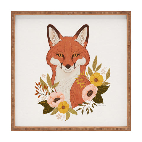 Avenie Countryside Garden Fox Square Tray