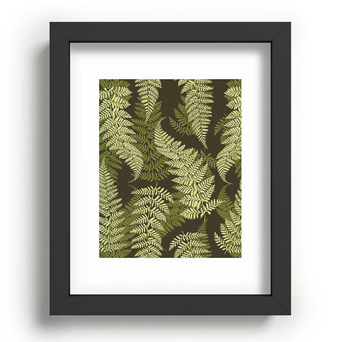 Avenie Countryside Garden Green Ferns Recessed Framing Rectangle