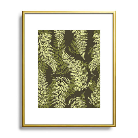 Avenie Countryside Garden Green Ferns Metal Framed Art Print