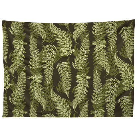 Avenie Countryside Garden Green Ferns Tapestry