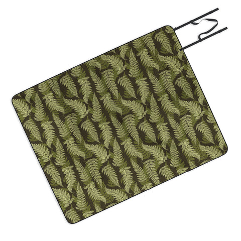 Avenie Countryside Garden Green Ferns Picnic Blanket