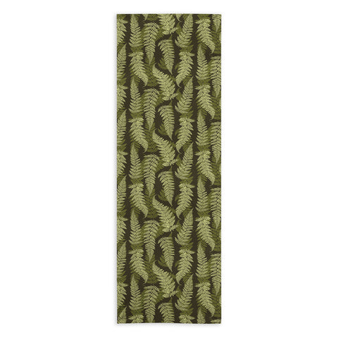 Avenie Countryside Garden Green Ferns Yoga Towel