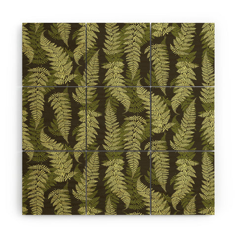 Avenie Countryside Garden Green Ferns Wood Wall Mural