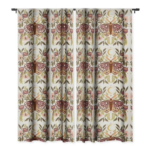 Avenie Countryside Garden Moth Blackout Window Curtain