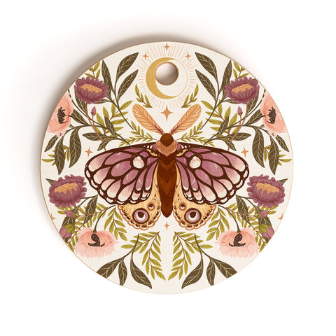 Avenie Countryside Garden Moth Cutting Board Round