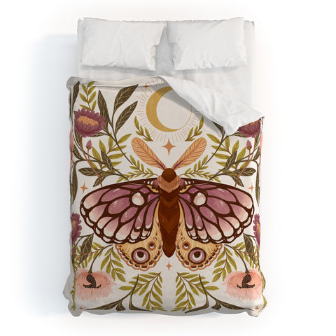 Avenie Countryside Garden Moth Duvet Cover