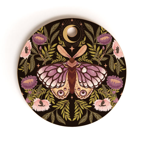 Avenie Countryside Garden Moth II Cutting Board Round