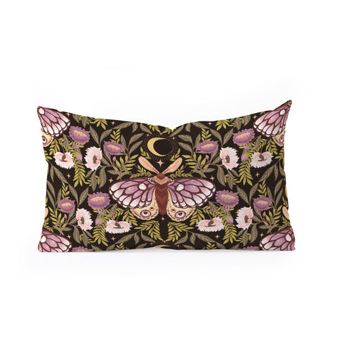 Avenie Countryside Garden Moth II Oblong Throw Pillow