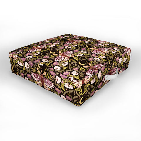 Avenie Countryside Garden Moth II Outdoor Floor Cushion