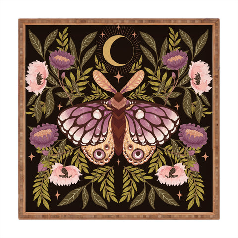 Avenie Countryside Garden Moth II Square Tray