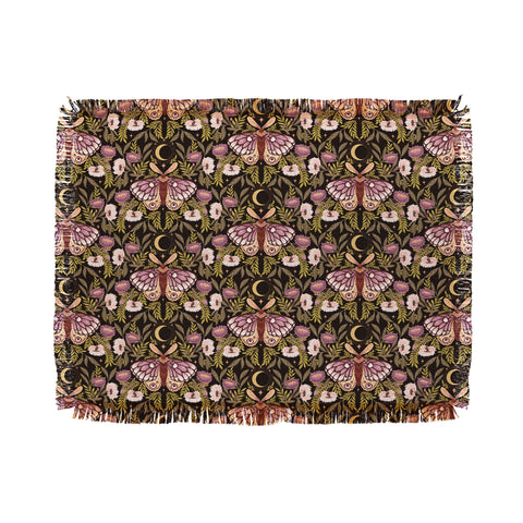 Avenie Countryside Garden Moth II Throw Blanket