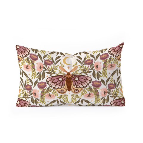 Avenie Countryside Garden Moth Oblong Throw Pillow
