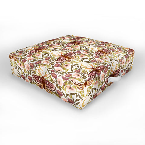 Avenie Countryside Garden Moth Outdoor Floor Cushion