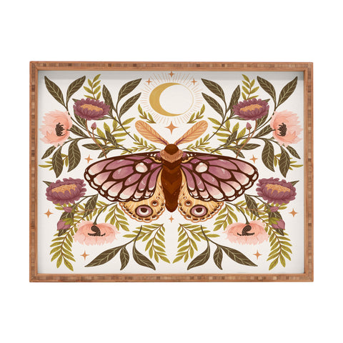 Avenie Countryside Garden Moth Rectangular Tray