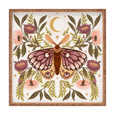 Avenie Countryside Garden Moth Square Tray