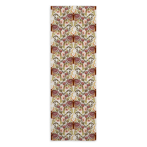 Avenie Countryside Garden Moth Yoga Towel