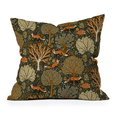 Avenie Countryside Woodland Fox Throw Pillow