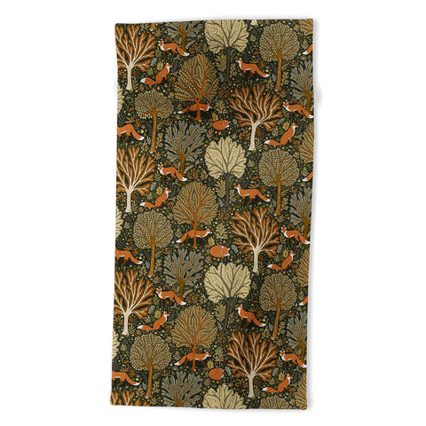 Avenie Countryside Woodland Fox Beach Towel