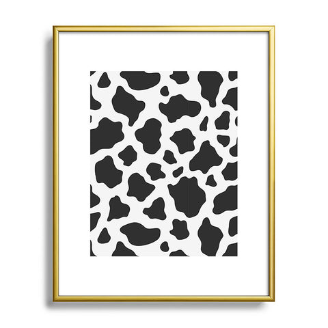 Avenie Cow Print Metal Framed Art Print