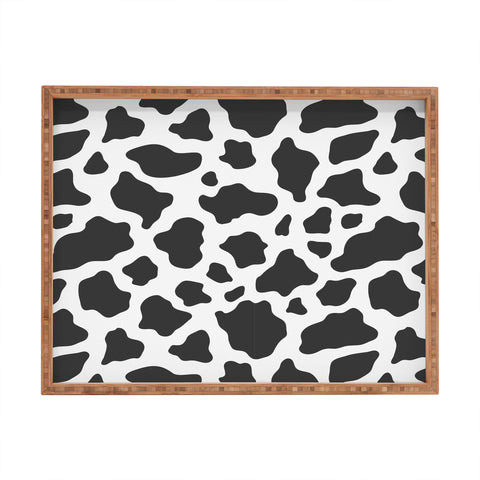 Avenie Cow Print Rectangular Tray