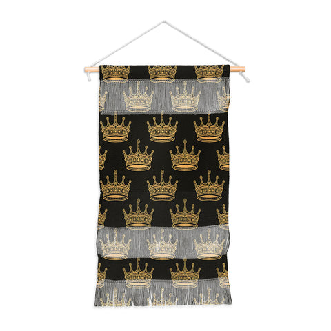 Avenie Crown Pattern Black Wall Hanging Portrait