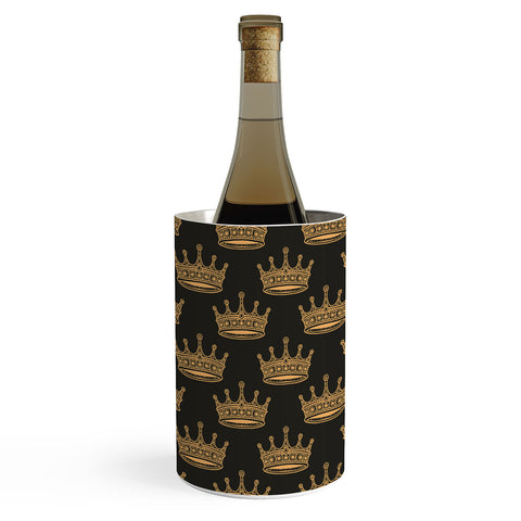 Avenie Crown Pattern Black Wine Chiller