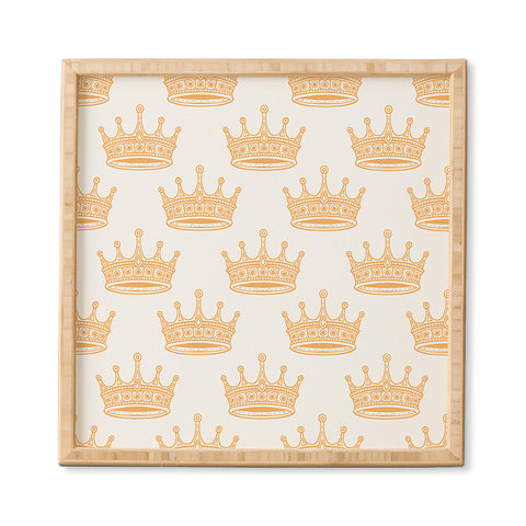 Avenie Crown Pattern Light Framed Wall Art