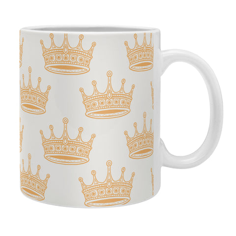 Avenie Crown Pattern Light Coffee Mug