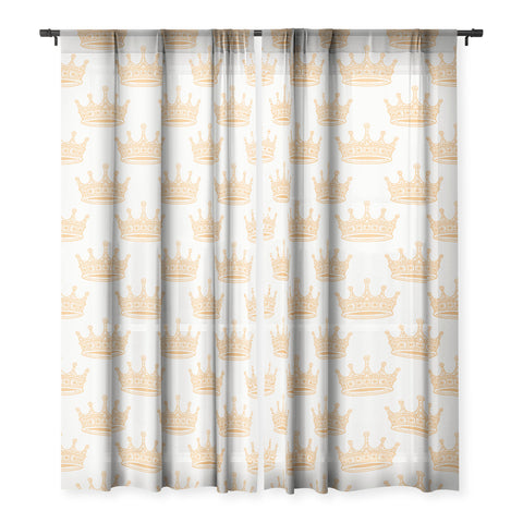 Avenie Crown Pattern Light Sheer Non Repeat