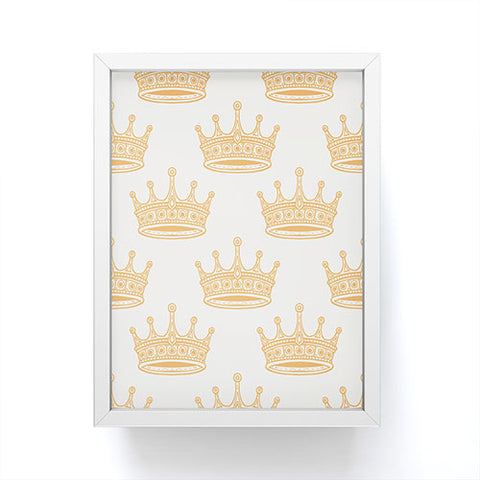 Avenie Crown Pattern Light Framed Mini Art Print