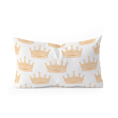 Avenie Crown Pattern Light Oblong Throw Pillow