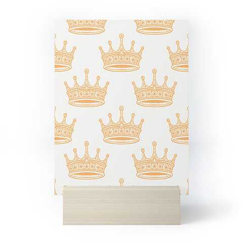 Avenie Crown Pattern Light Mini Art Print