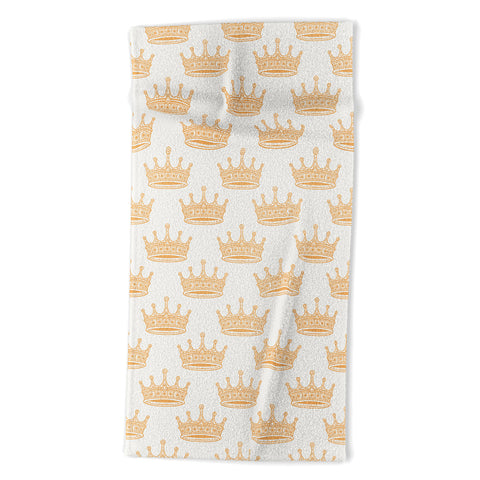 Avenie Crown Pattern Light Beach Towel