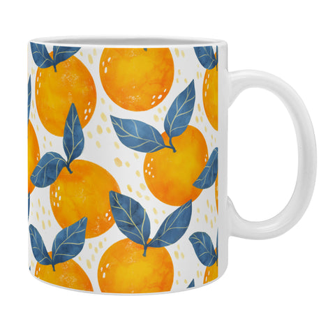 Avenie Cyprus Oranges Blue and Orange Coffee Mug