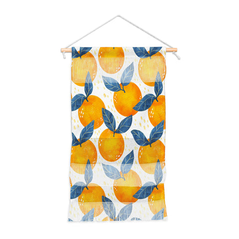 Avenie Cyprus Oranges Blue and Orange Wall Hanging Portrait