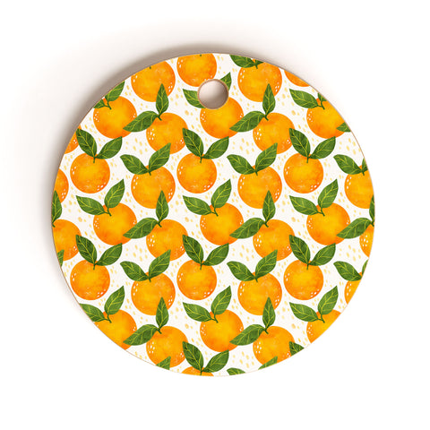 Avenie Cyprus Oranges Cutting Board Round