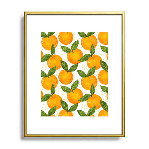 Avenie Cyprus Oranges Metal Framed Art Print