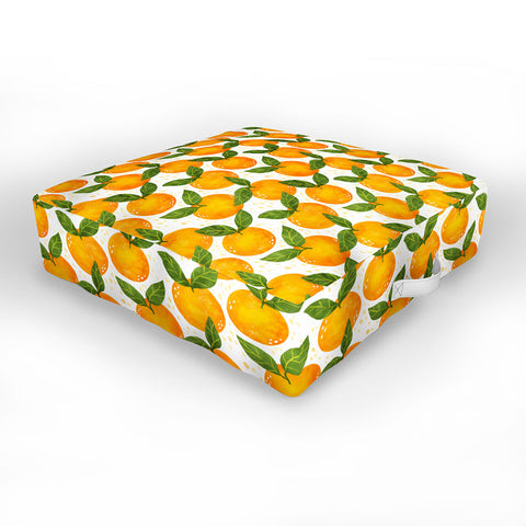 Avenie Cyprus Oranges Outdoor Floor Cushion