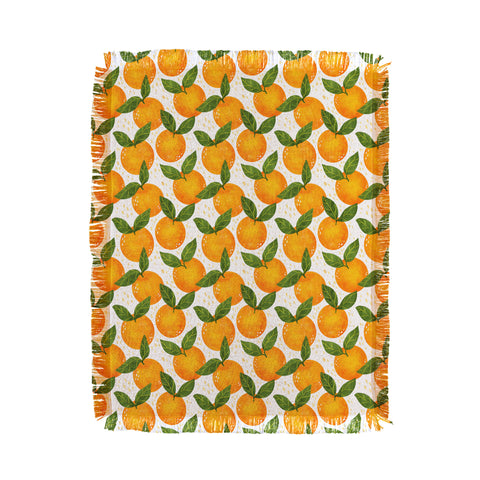 Avenie Cyprus Oranges Throw Blanket