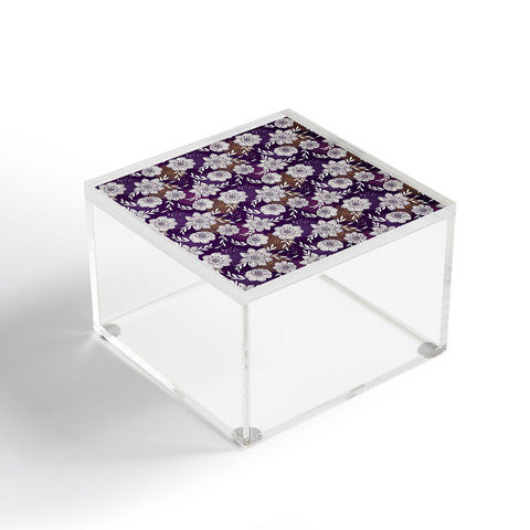 Avenie Dahlia Lineart Purple Acrylic Box