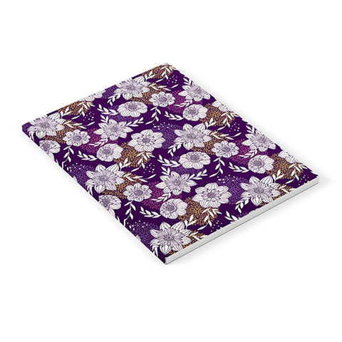 Avenie Dahlia Lineart Purple Notebook
