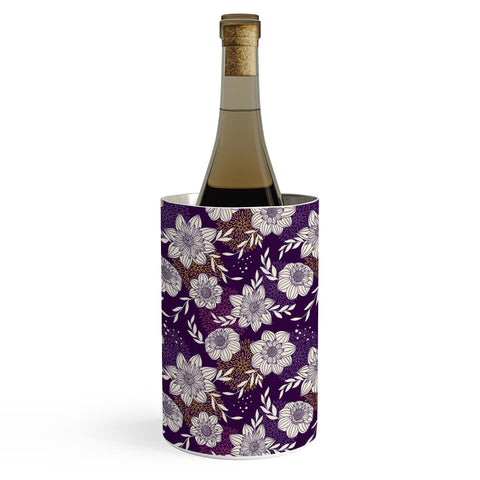 Avenie Dahlia Lineart Purple Wine Chiller