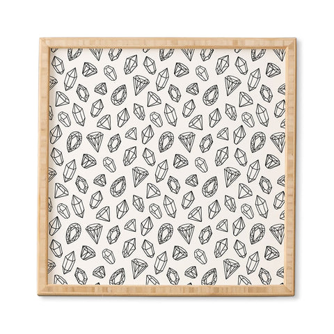 Avenie Diamonds Black and White Framed Wall Art